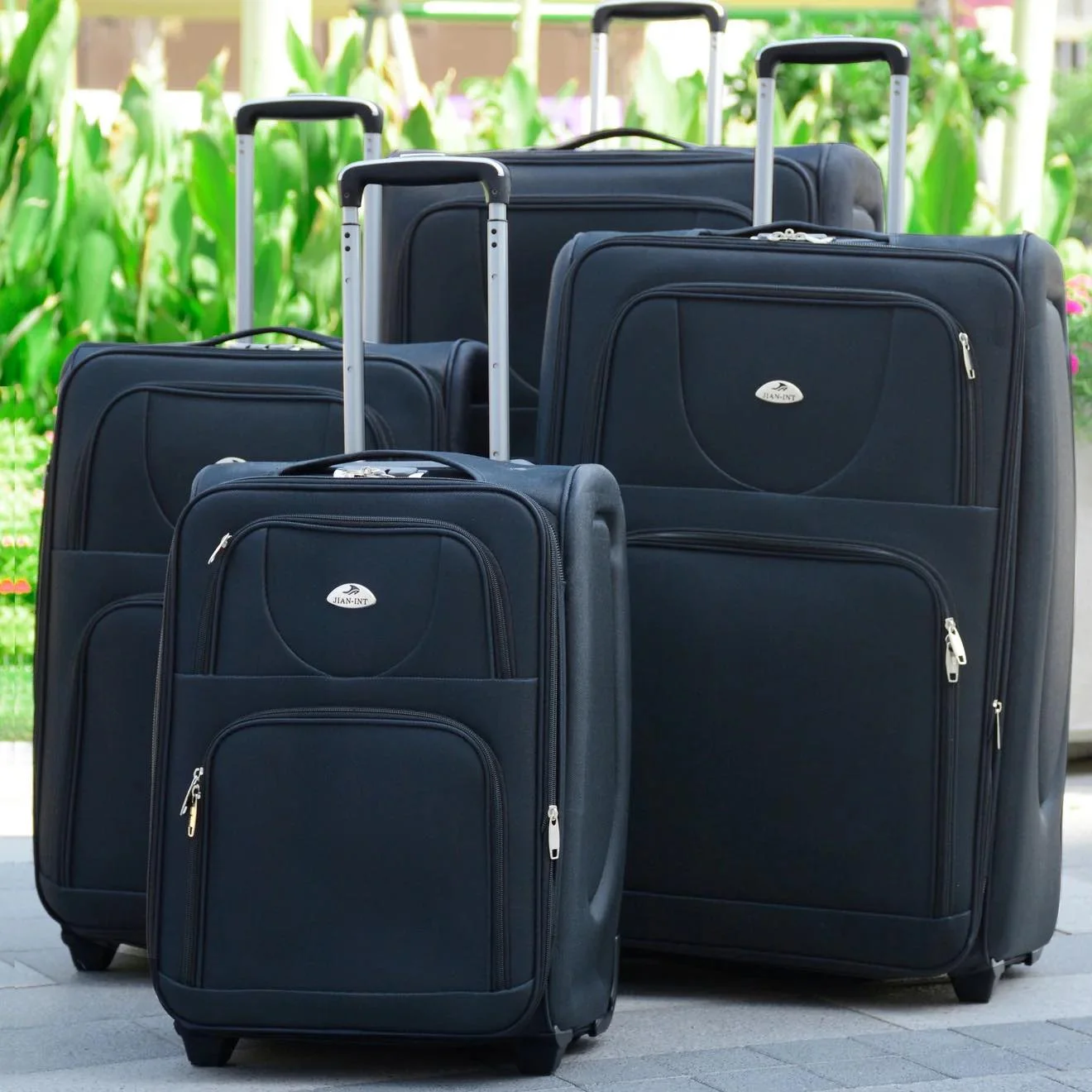 Prosperity 4-Piece Fabric Suitcase Set – 20/24/28/32 Travel Bags