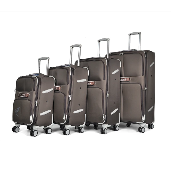 KZNGS KINGS 4-Piece Business Travel Luggage Set with Fabric Cover