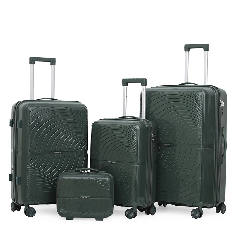 Prosperity 4PCS Rubber Travel Bags – Large Capacity Suitcase Set