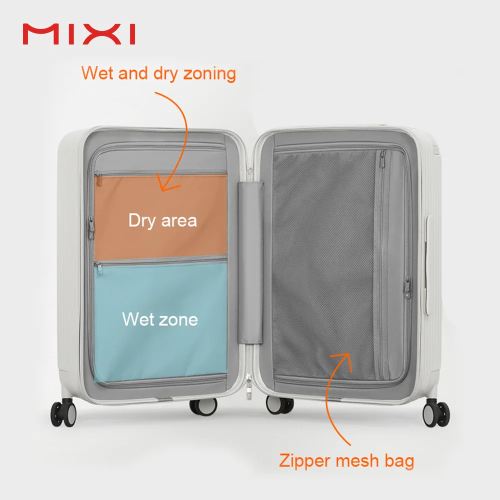 20” Wide Handle PC Carry-On Luggage – TSA Lock Travel Suitcase