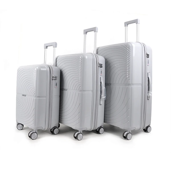 3PCS PP Carry-On Luggage Set – TSA Lock, Silent 4-Wheel Spinner (20/24/28)