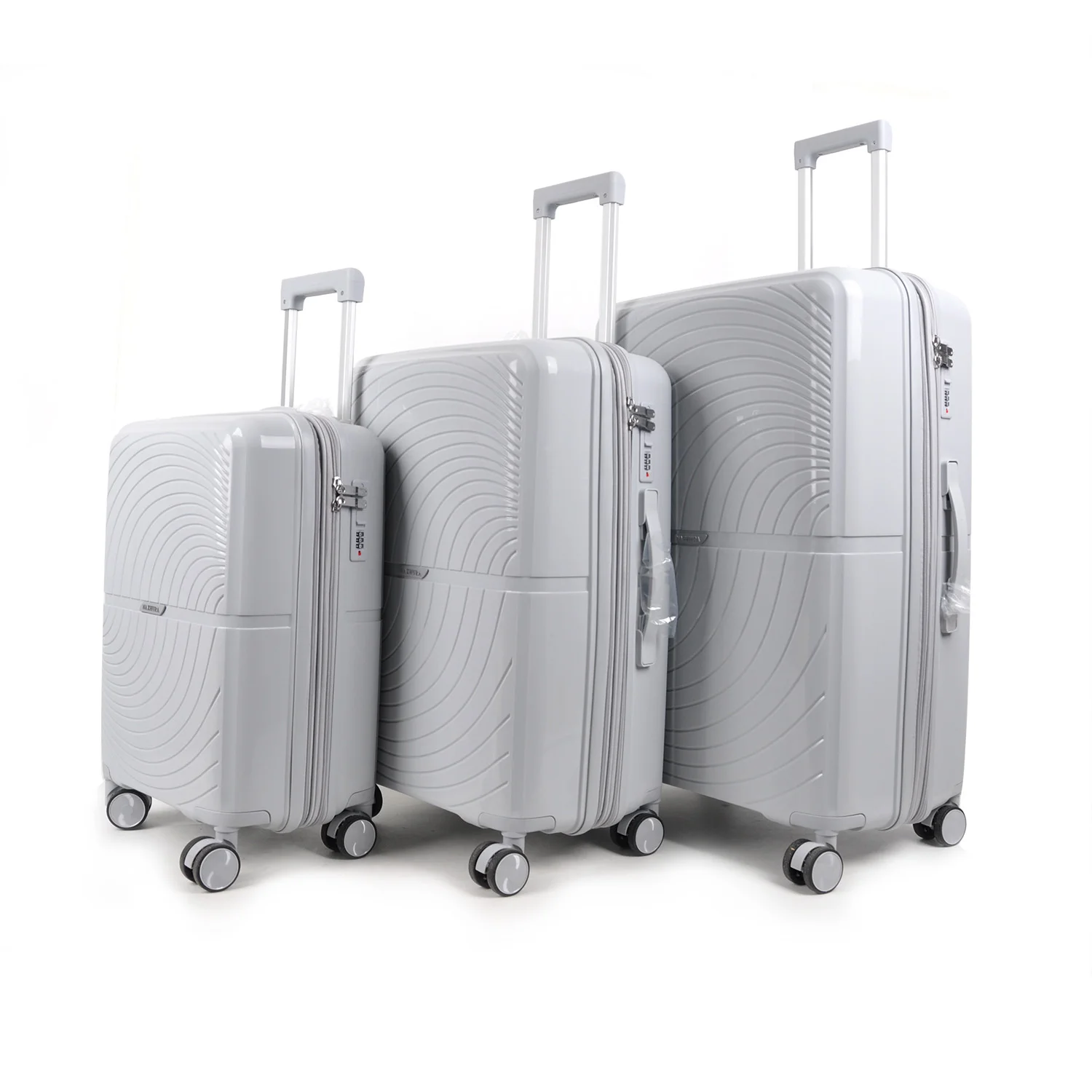 3PCS PP Carry-On Luggage Set – TSA Lock, Silent 4-Wheel Spinner (20/24/28)