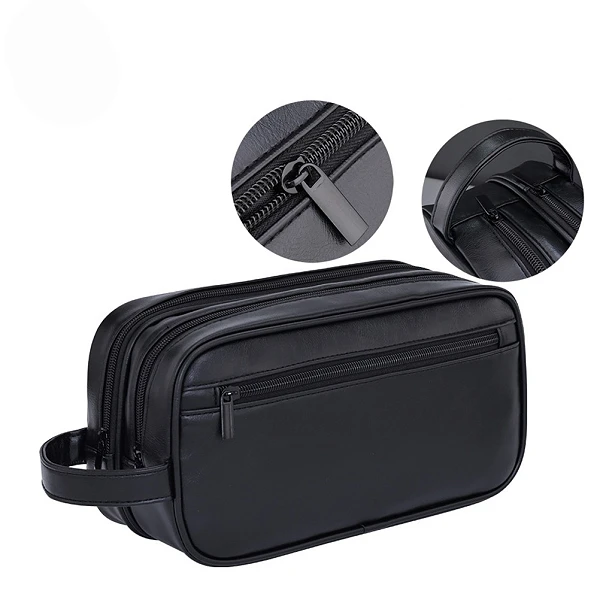 Men’s Leather Dopp Kit Travel Bag