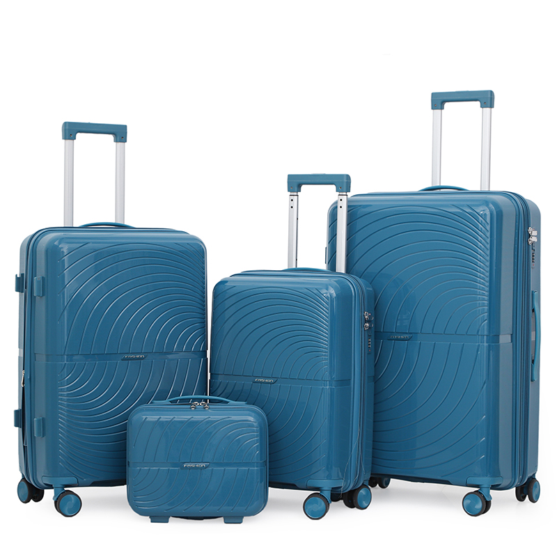 Prosperity 4PCS Rubber Travel Bags – Large Capacity Suitcase Set