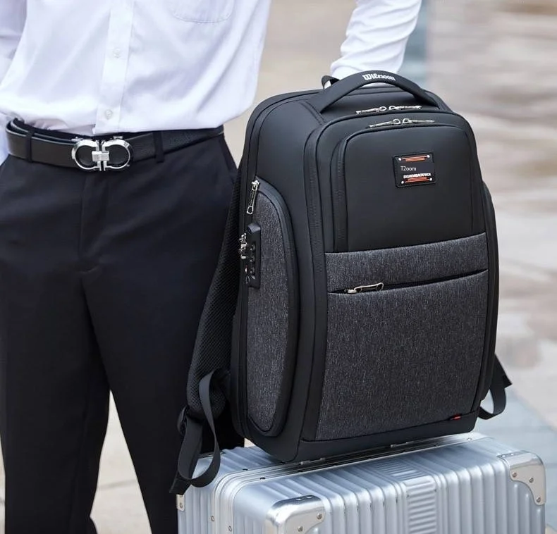 Wiersoon Anti-Theft Business Travel Laptop Backpack with USB Charging Port, Waterproof Large Capacity Security Bag