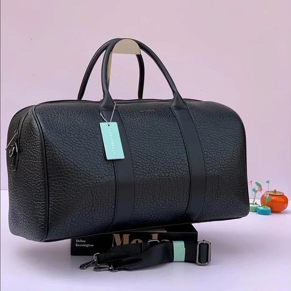 Chrisbella Premium Leather Travel Duffle Bag for Men