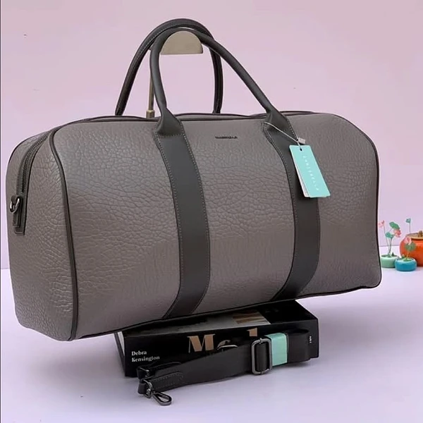 Chrisbella Premium Leather Travel Duffle Bag for Men