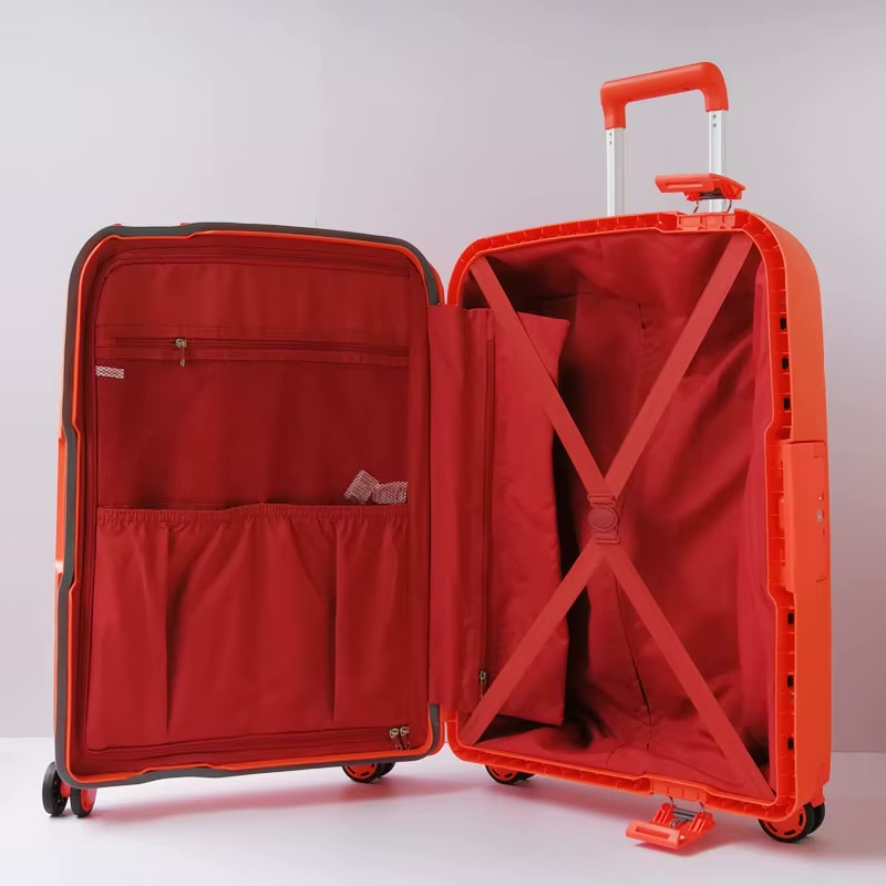 Premium PP Hard Shell Spinner Suitcase – Anti-Scraping Travel Trolley Case